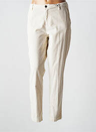 Pantalon chino taille basse taille basse beige MAYJUNE femme