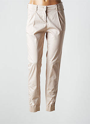 Pantalon chino tissage popeline taille normale beige ATELIER GARDEUR femme