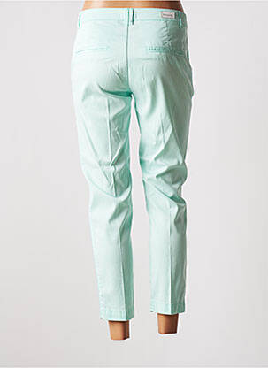 Pantalon 7/8 tissage popeline taille basse bleu MAYJUNE femme