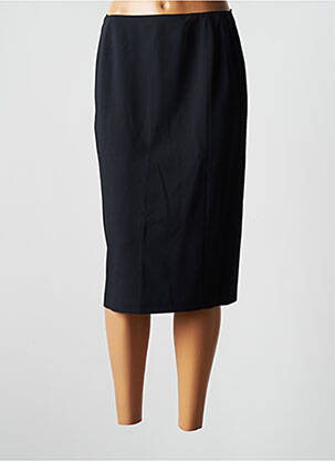 Jupe mi-longue stretch bleu BASLER femme