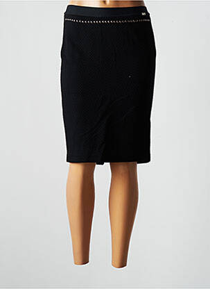 Jupe mi-longue stretch noir AIRFIELD femme