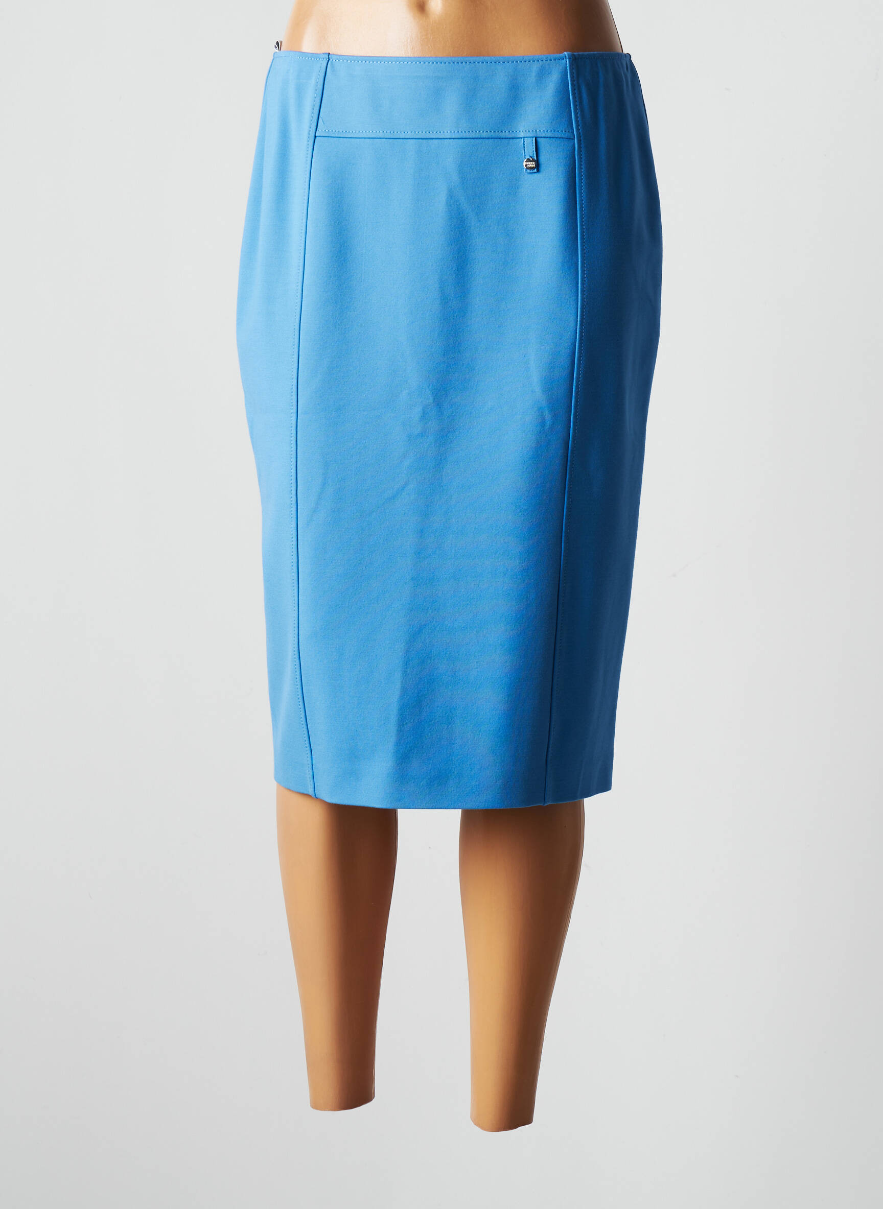 Jupe mi-longue coupe droite bleu SOMMERMANN femme