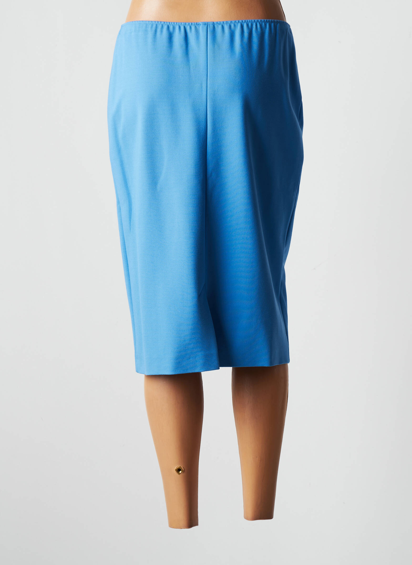 Jupe mi-longue coupe droite bleu SOMMERMANN femme
