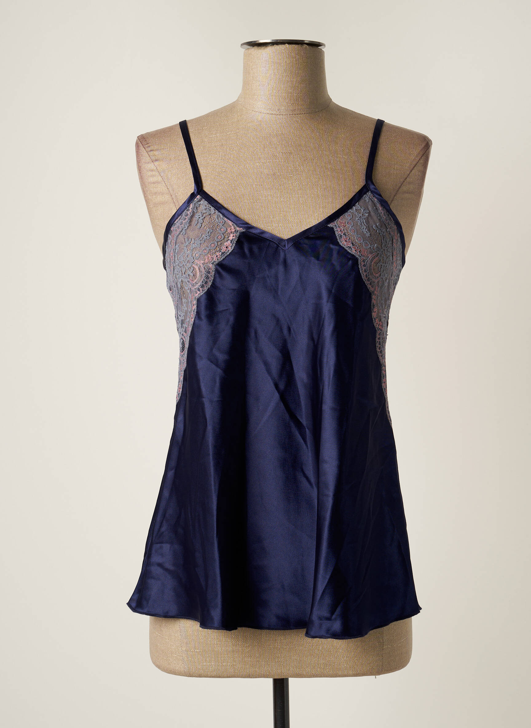 Top/caraco tissage dentelle bleu NANSU LENCERIA femme