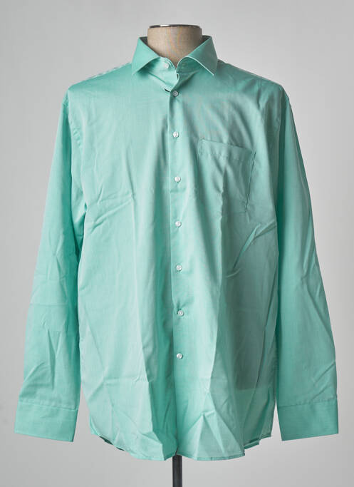 Chemise manches longues poches poitrine vert SEIDEN STICKER homme