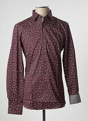 Chemise manches longues manches longues rouge OLYMP homme