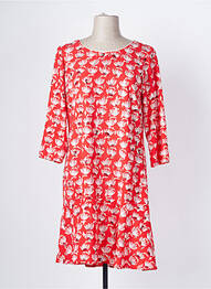Robe courte manches 3/4 manches 3/4 rouge FILLE A SUIVRE femme