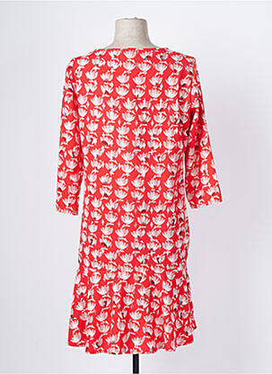 Robe courte manches 3/4 manches 3/4 rouge FILLE A SUIVRE femme
