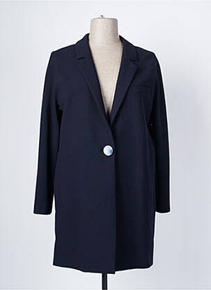 Manteau long bleu BRUNO SAINT HILAIRE pour femme