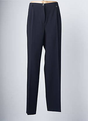 Pantalon droit bleu BRUNO SAINT HILAIRE pour femme