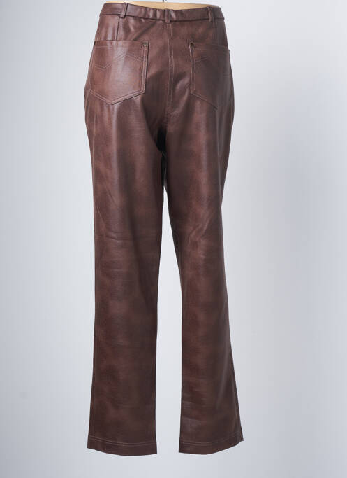 Pantalon droit marron FRANCE RIVOIRE pour femme