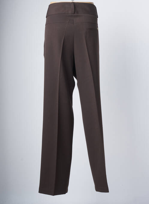 Pantalon droit marron SCRIPTA pour femme