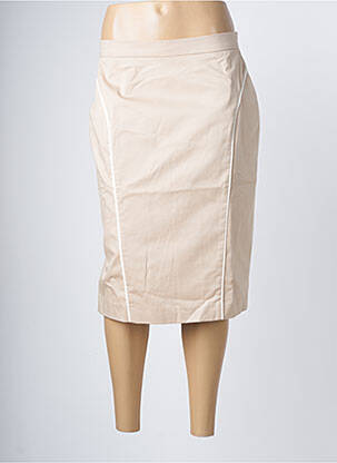 Jupe mi-longue stretch beige SAINT HILAIRE femme