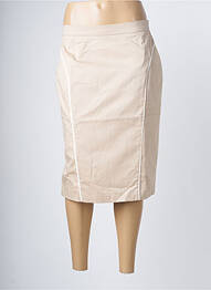 Jupe mi-longue coupe droite beige SAINT HILAIRE femme