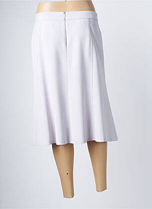 Jupe mi-longue coupe droite violet ELSSA femme