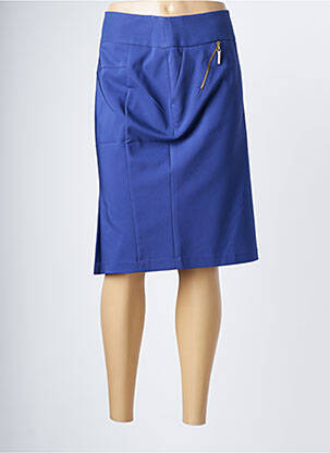 Jupe mi-longue fermeture zip latéral violet SCRIPTA femme