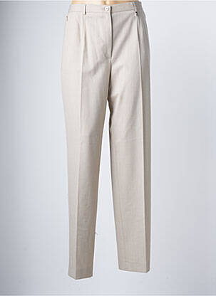 Pantalon droit beige SAINT HILAIRE pour femme