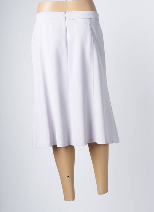 Jupe mi-longue coupe droite violet ELSSA femme