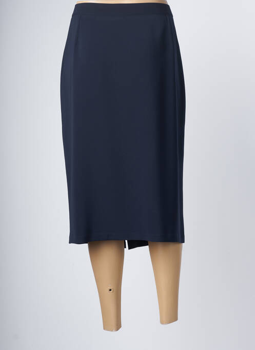 Jupe mi-longue bleu ELSSA pour femme