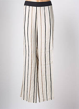 Pantalon large tissage popeline taille normale beige SEE YOU femme