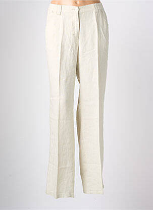 Pantalon slim tissage popeline taille normale beige KJBRAND femme