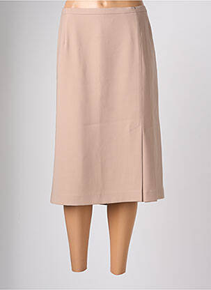 Jupe mi-longue taille normale beige HORTENSIA femme