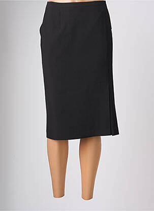 Jupe mi-longue taille normale noir HORTENSIA femme