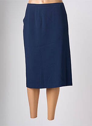 Jupe mi-longue taille normale bleu HORTENSIA femme