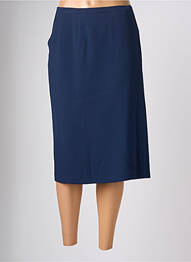 Jupe mi-longue taille normale bleu HORTENSIA femme