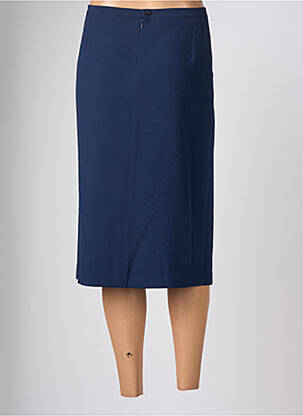 Jupe mi-longue taille normale bleu HORTENSIA femme