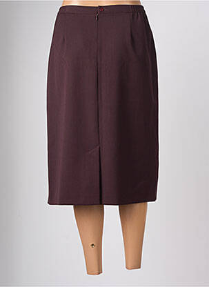Jupe mi-longue stretch violet FRANCOISE F femme