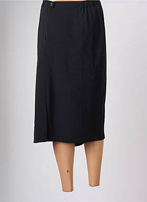 Jupe mi-longue taille normale noir ELSSA femme