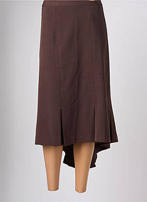 Jupe mi-longue taille normale marron FRANCOISE F femme