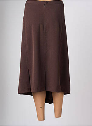 Jupe mi-longue taille normale marron FRANCOISE F femme