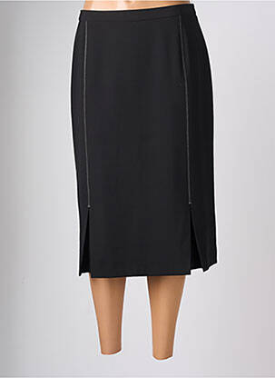 Jupe mi-longue stretch noir FRANCOISE F femme