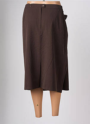 Jupe mi-longue taille normale marron ELSSA femme