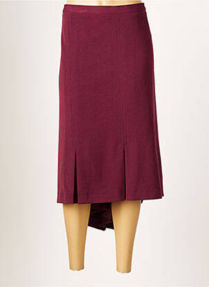 Jupe mi-longue taille normale rouge FRANCOISE F femme