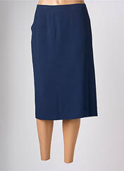 Jupe mi-longue bleu HORTENSIA pour femme seconde vue