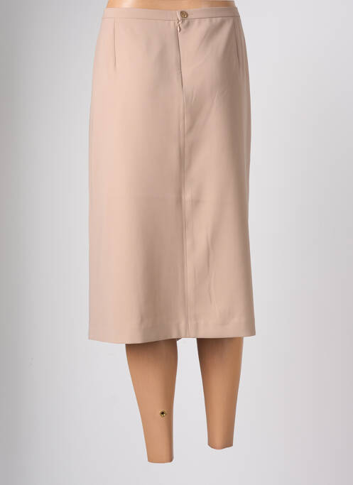 Jupe mi-longue beige HORTENSIA pour femme