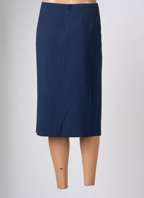 Jupe mi-longue bleu HORTENSIA pour femme