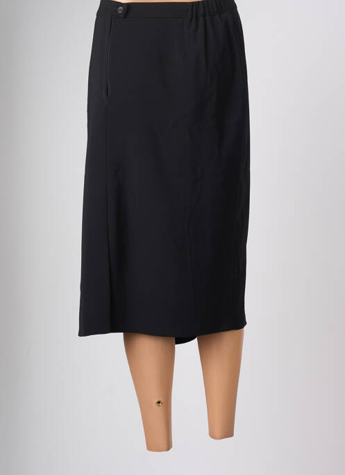 Jupe mi-longue noir ELSSA pour femme