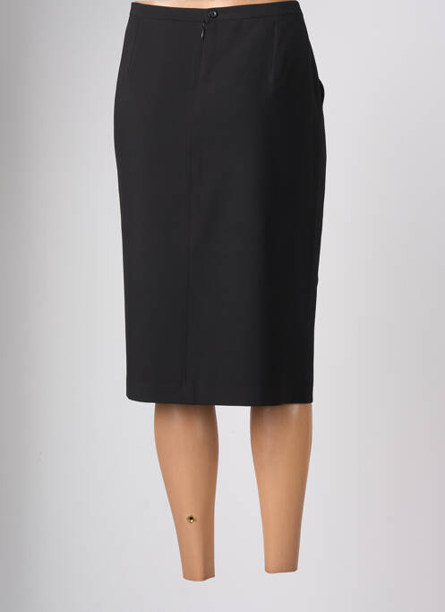 Jupe mi-longue noir HORTENSIA pour femme