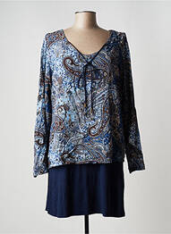 Robe courte col v bleu APRICO femme
