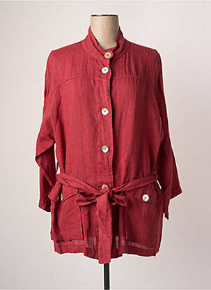 Veste casual rouge SOPHIA CURVY pour femme