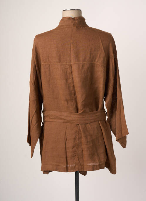 Veste casual marron SOPHIA CURVY pour femme