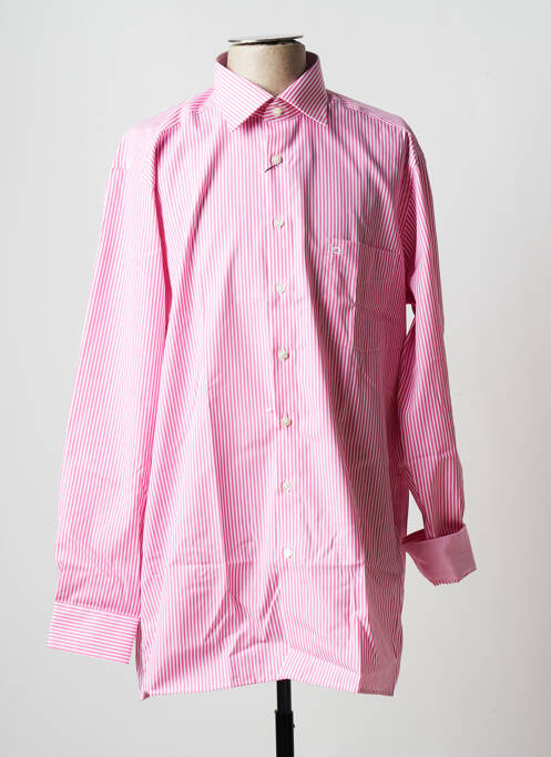 Chemise manches longues rose OLYMP pour homme