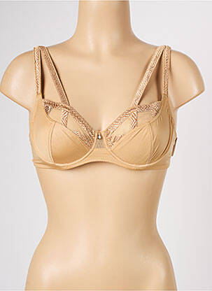 Soutien-gorge effet matière satinée haut soutien-gorge emboitant beige LOUISA BRACQ femme