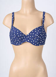 Haut de maillot de bain stretch haut soutien-gorge emboitant bleu ROSA FAIA femme