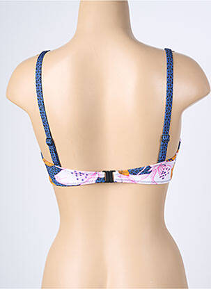 Haut de maillot de bain stretch haut soutien-gorge balconnet bleu ROSA FAIA femme