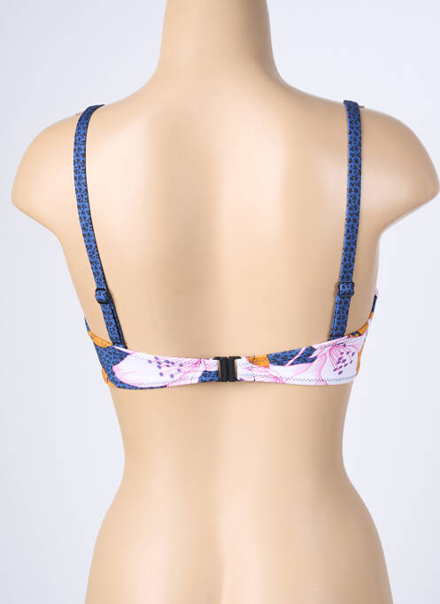 Haut de maillot de bain stretch haut soutien-gorge balconnet bleu ROSA FAIA femme
